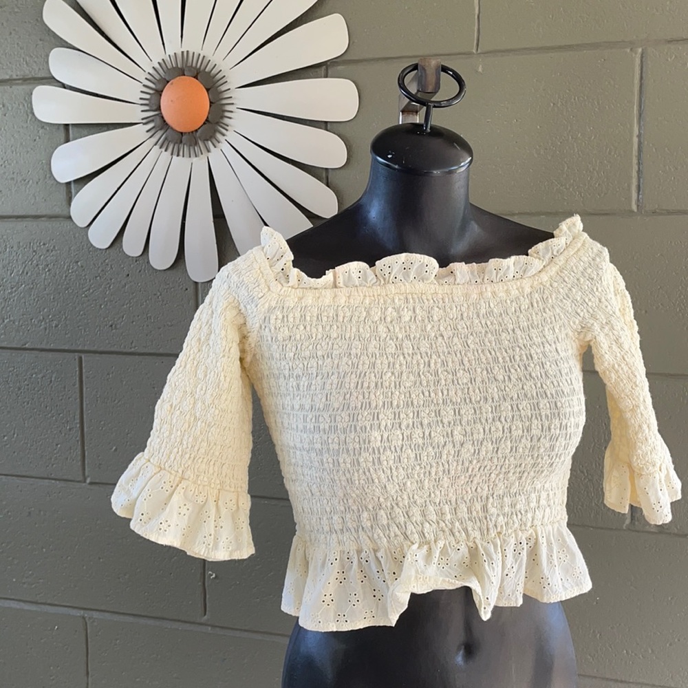 Disty Yellow American Eagle Outfitters Crop Top